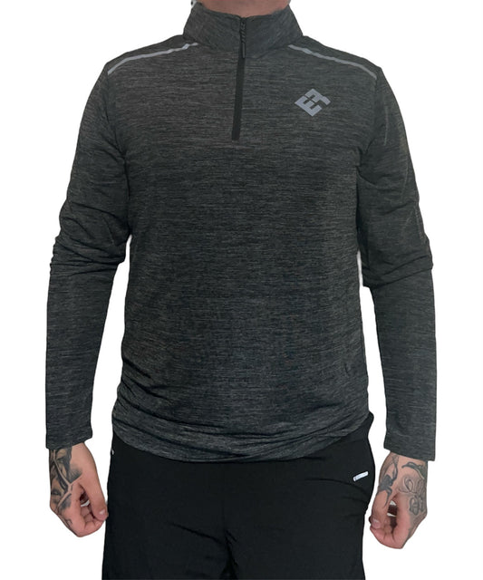 Flex Active Quarter Zip - Black/Grey